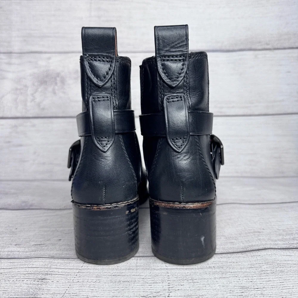 Coach black leather